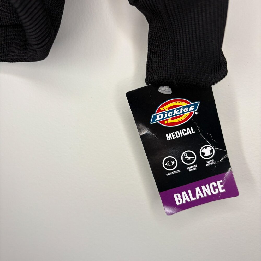 NWT Dickies Balance Zip-Front Medical Jacket Black‎ Size XL - Picture 5 of 7